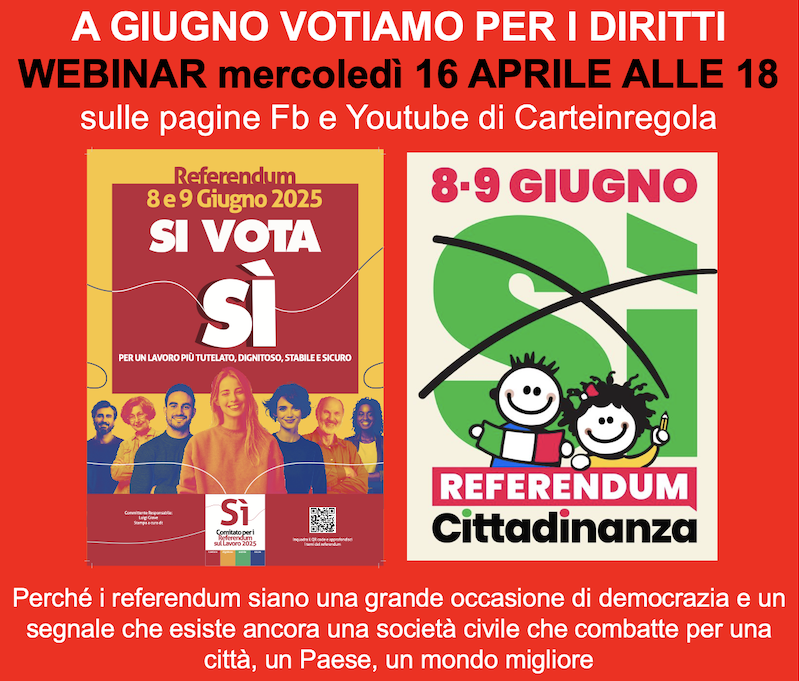 Carte Inregola (@carteinregola) on Twitter photo stasera mercoledì 16 aprile H 18 webinar A GIUGNO VOTIAMO PER I DIRITTI su Fb e Youtube di Carteinregola <a href="/FedericoAnghele/">Federico Anghelé</a> <a href="/thegoodlobbyit/">The Good Lobby Italia</a>, #GaetanoAzzariti, #MarinaBoscaino, <a href="/nataledicola/">Natale Di Cola</a> <a href="/CgilRomaelazio/">Cgil Roma e Lazio</a> <a href="/riccardomagi/">Riccardo Magi</a> <a href="/PiuEuropa/">Più_Europa</a> youtube.com/@carteinregola… stasera mercoledì 16 aprile H 18 webinar A GIUGNO VOTIAMO PER I DIRITTI su Fb e Youtube di Carteinregola <a href="/FedericoAnghele/">Federico Anghelé</a> <a href="/thegoodlobbyit/">The Good Lobby Italia</a>, #GaetanoAzzariti, #MarinaBoscaino, <a href="/nataledicola/">Natale Di Cola</a> <a href="/CgilRomaelazio/">Cgil Roma e Lazio</a> <a href="/riccardomagi/">Riccardo Magi</a> <a href="/PiuEuropa/">Più_Europa</a> youtube.com/@carteinregola…