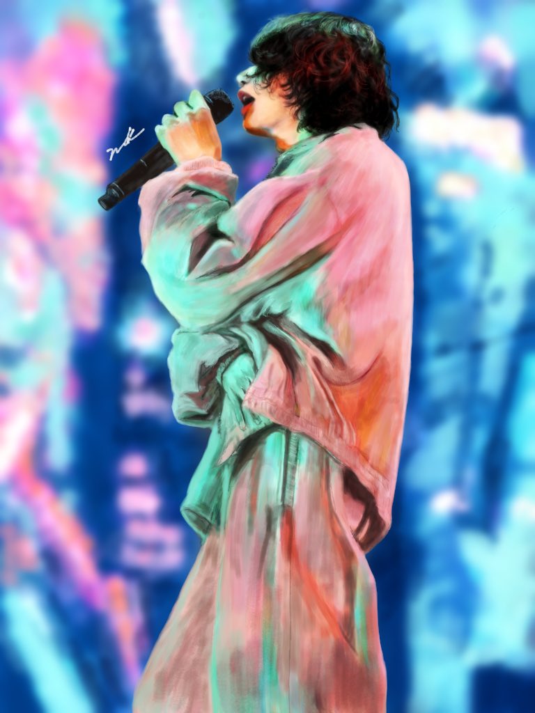 鮮やかな色合いが素敵な国内ツアーの写真
を参考に描きました。

色を重ねていくのが楽しかった

🏃‍♀️🏃‍♂️🏃♡

#米津玄師2025TOUR_JUNK