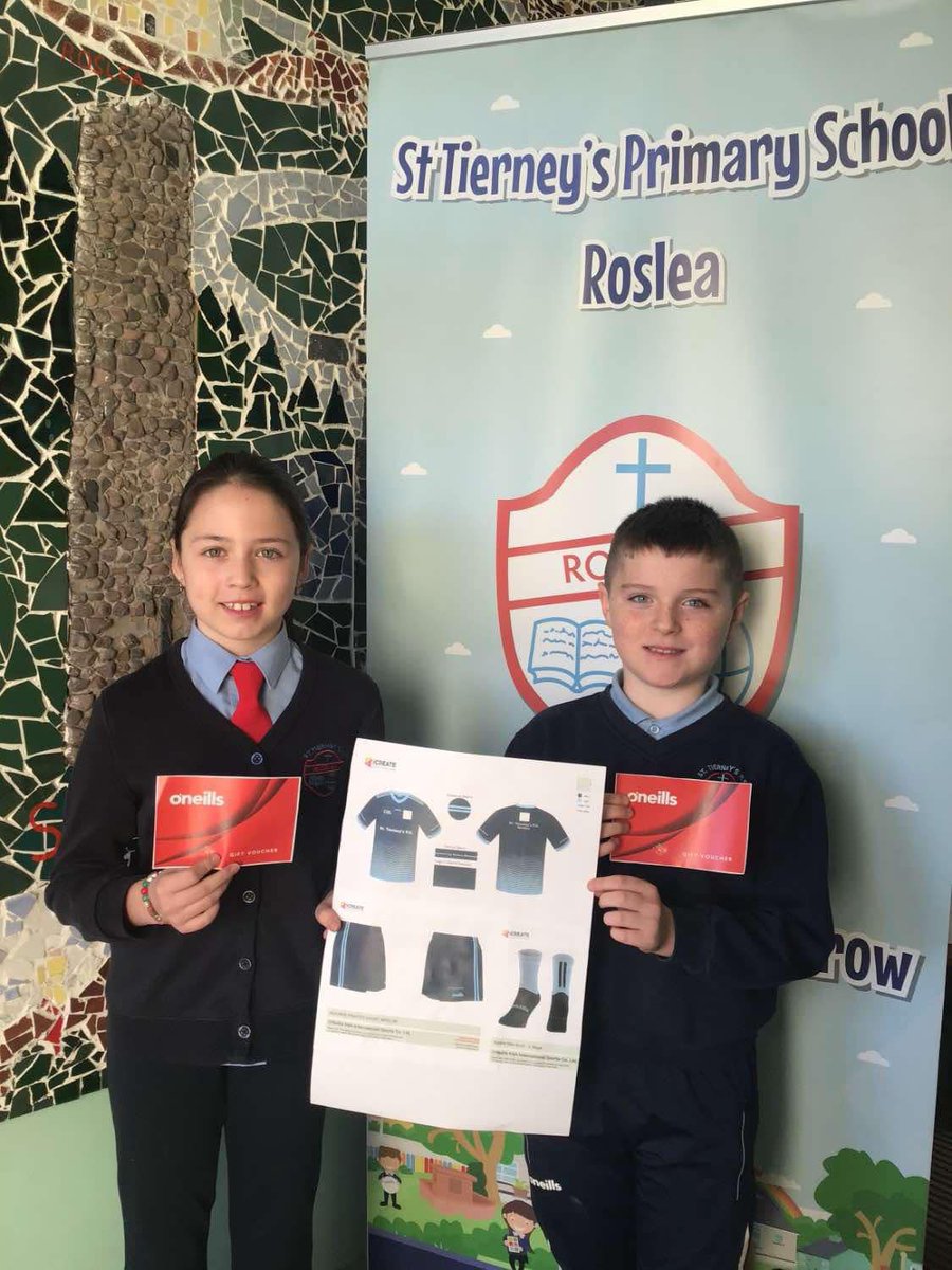 We are proud to co-sponsor St. Tierney’s PS new football kit alongside Conlon Travel! Designed by pupils Myla &amp; Ciarán Óg, it's full of school pride. Huge thanks to Ms Murray, our Treasurer Sean Boyle and Raymond Conlon for making it happen! 🏐☘️