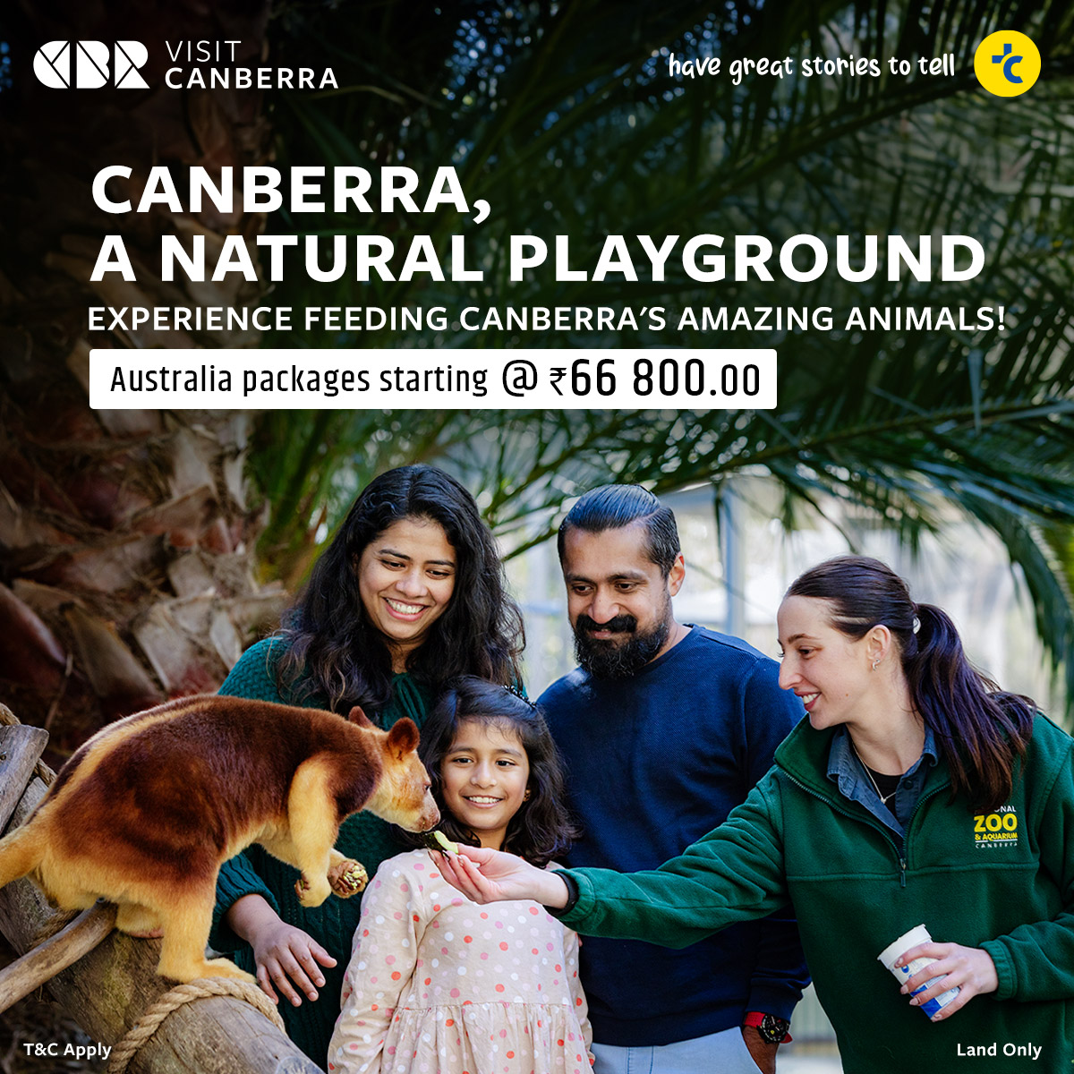 🌿 Get up close with Tree-Kangaroo, feed, cuddle, and make memories you’ll never forget! 🐨🦘

✨ Canberra, Australia packages starting at @ ₹66,800!

Book Now -  bit.ly/3vUjwqu

T&amp;C Apply
#ThomasCook #Canberra #Australia #HaveGreatStoriesToTell