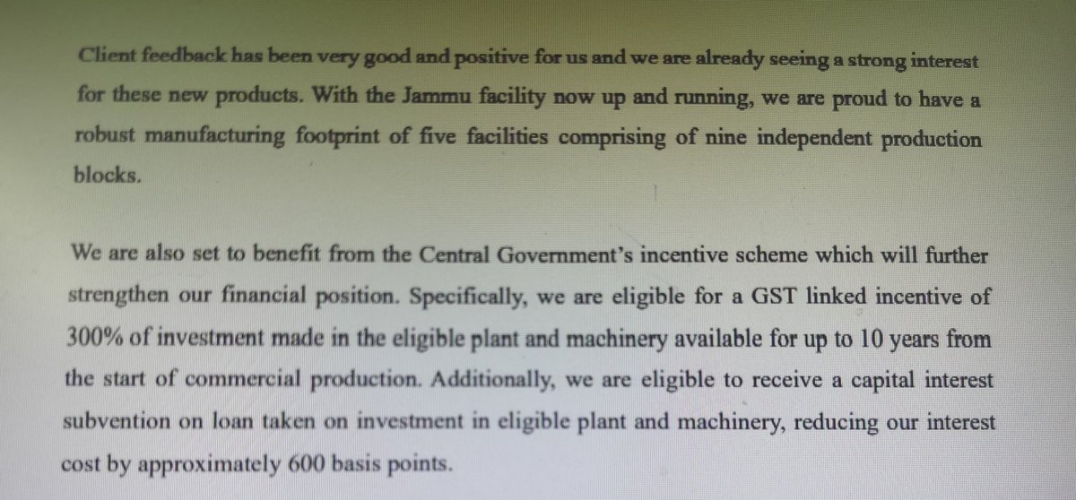 TanishShah52722's tweet photo. INNOVA CAPTAB A MULTI BAGGER STOCK AT A CURRENT PRICE OF 888 SHOULD DELIVER STRONG Result BECAUSE OF THEIR CDMO BUSINESS AND THE NEW PLANT IN JAMMU CAN HELP THEM IMPROVE THEIR MARGIN DRASTICALLY
HERE ARE THE KEY POINTS FROM FEB CALL https://t.co/VIUI8pCfNs