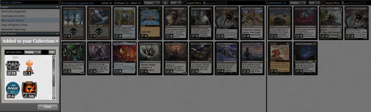 wonderPreaux's tweet image. Been trying out some other decks while waiting on this month's ban update. Working on a new Doomsday list, but, did stay up regrettably late nabbing a trophy with this fun Necro build.