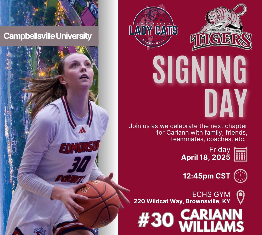 Cariann Williams (@cariannw30) on Twitter photo Super excited to make it official!!!
<a href="/mrdenney12/">Miranda Denney</a>
<a href="/GingerColvin15/">Ginger High-Colvin</a>
<a href="/LTB_CU/">CU Womens Basketball</a>
<a href="/SportsConnectKY/">Sports Connect Media</a>
<a href="/wildcatslive/">EdmonsonVoice Sports</a>
<a href="/The_Sports_Web/">Brian Mush Webb</a>
<a href="/_KLG3/">Kaden Gaylord-Day</a>
<a href="/wbkosports/">WBKO Sports</a> Super excited to make it official!!!
<a href="/mrdenney12/">Miranda Denney</a>
<a href="/GingerColvin15/">Ginger High-Colvin</a>
<a href="/LTB_CU/">CU Womens Basketball</a>
<a href="/SportsConnectKY/">Sports Connect Media</a>
<a href="/wildcatslive/">EdmonsonVoice Sports</a>
<a href="/The_Sports_Web/">Brian Mush Webb</a>
<a href="/_KLG3/">Kaden Gaylord-Day</a>
<a href="/wbkosports/">WBKO Sports</a>