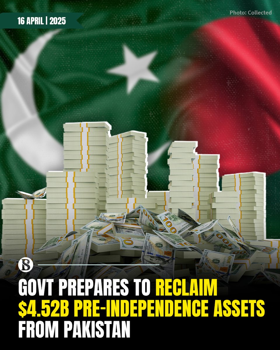 Bangladesh is preparing to formally raise its demand for $4.52 billion in financial claims from Pakistan, comprising its fair share of undivided Pakistan's pre-1971 assets, including aid money, provident funds, and savings instruments.

Link in Comments

#preindependence #TBSNews