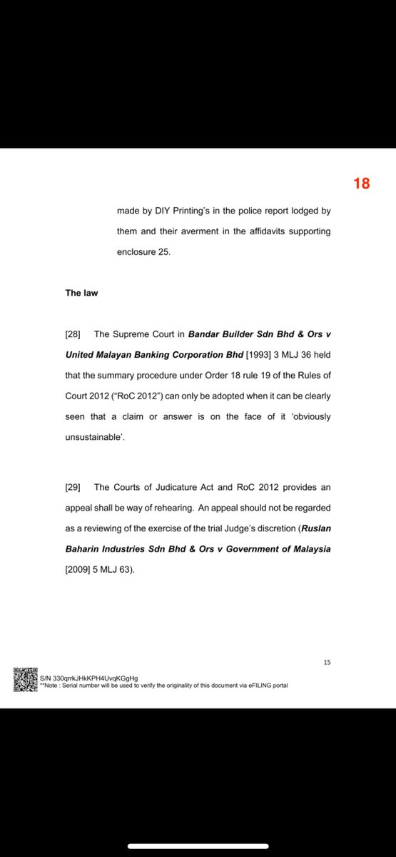 I was reading a judgment and thought to myself that if I ever become a Judge at the Court of Appeal and using this subheading in my judgment, it will only contain one line: “I am the law!”