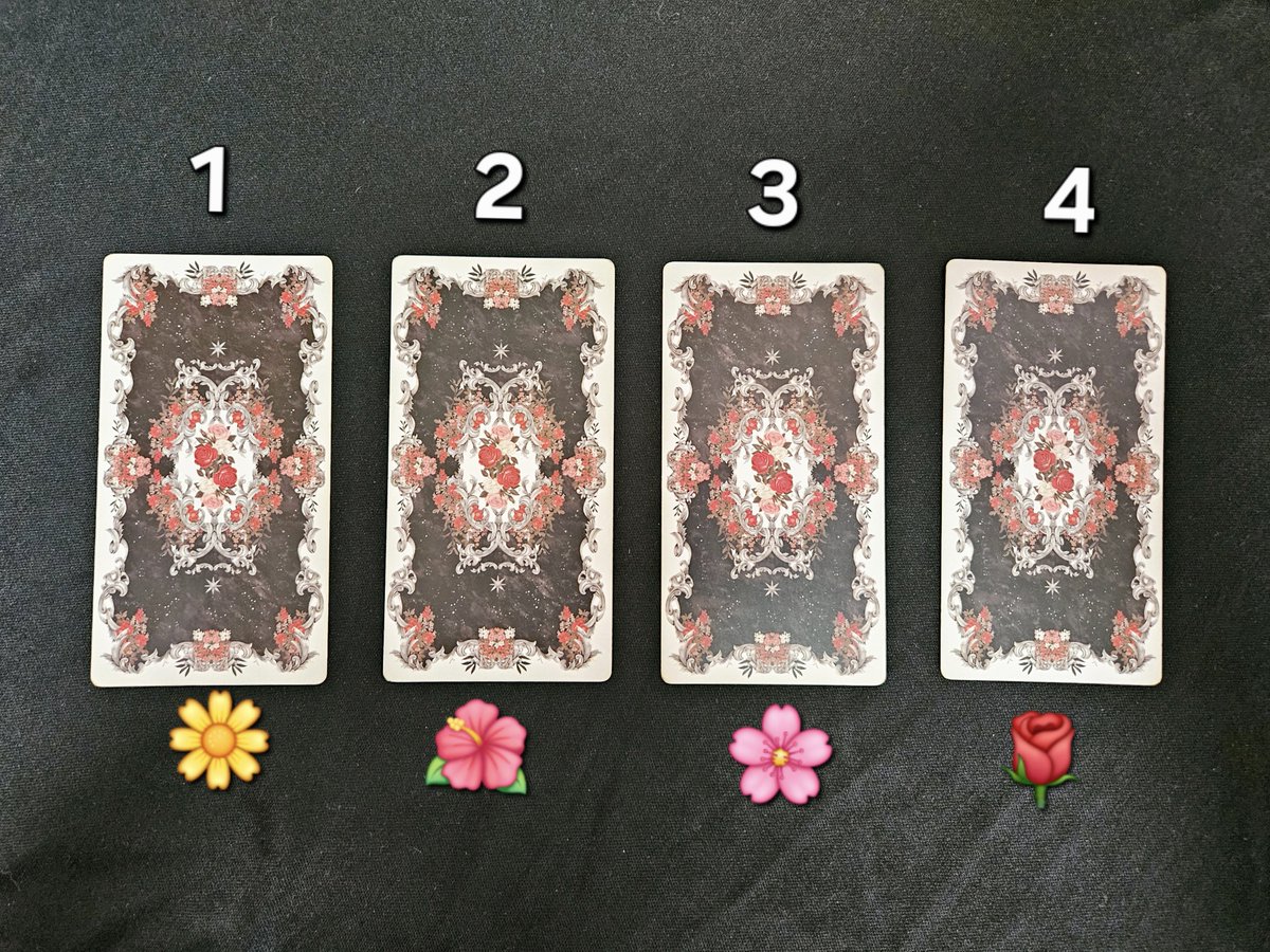 Tarot_R_H's tweet photo. [제너럴 타로]
“오늘 당신의 덕질, 어떤 기운이 흐르고 있을까요?”
  1. 🌼
  2. 🌺
  3. 🌸
  4. 🌹
카드를 보고 마음이 가는 걸 골라주세요.
———
❤️복채=RT
❤️#로즈타로 리딩 중입니다
❤️ 결과는 오늘 오후 중에 올라와요!

#타로 #제너럴타로 #오늘의타로 #오타쿠타로 #덕질운 https://t.co/TuIAY8iI86