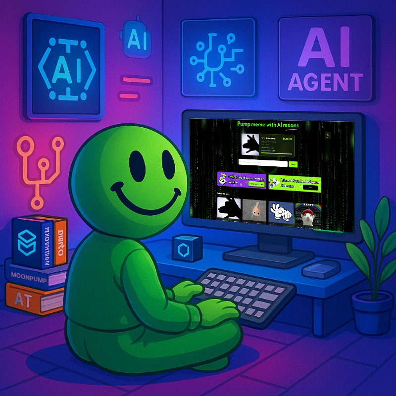 Moonpump_ai's tweet photo. AI-Powered Meme Token Trading 🟢 https://t.co/sdsRLsUuoK