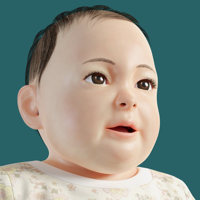 赤ちゃんの3Dモデルを出品しました
https://t.co/OvWbKaQWhu 