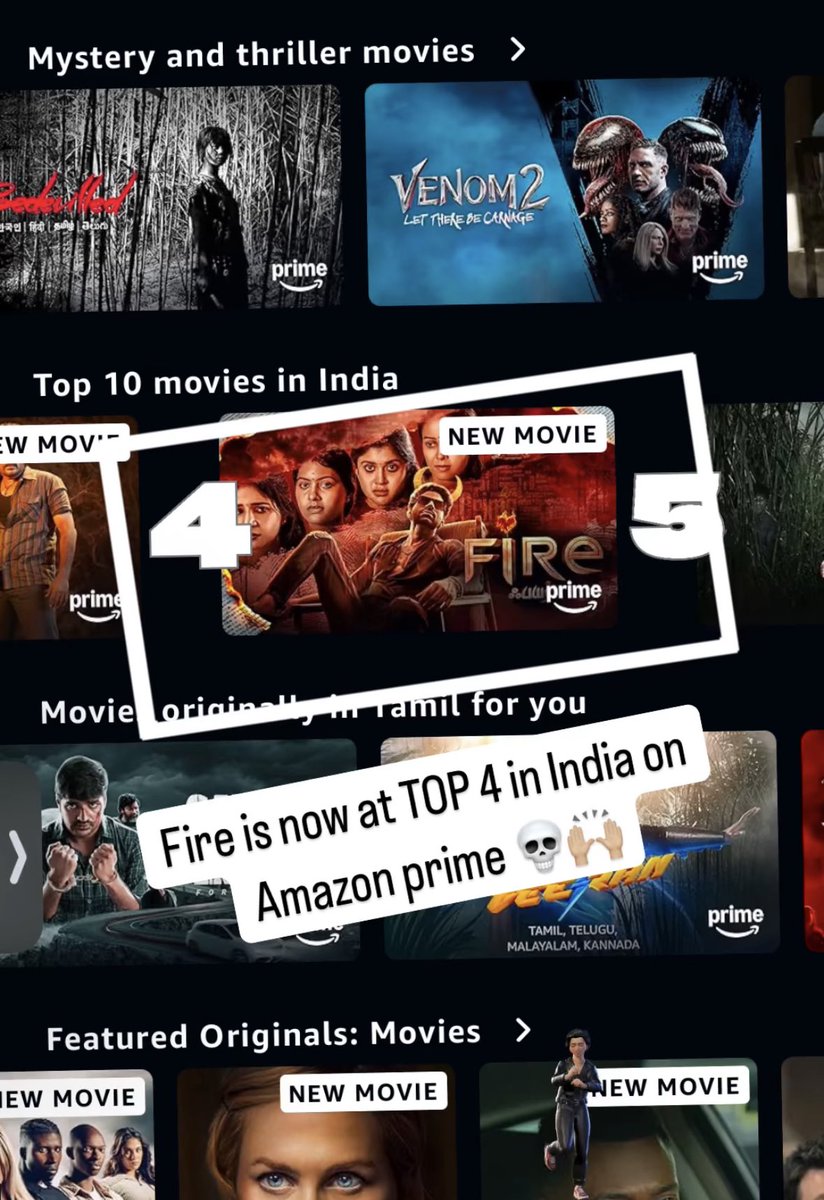 Gylin (@gylin18) on Twitter photo #FireMovie is trending Top 4 in Prime India and 1 in Tenkotta 🔥🎉
#FireTamilMovie
#BalajiMurugaDoss <a href="/OfficialBalaji/">Balaji Murugadoss</a>
#Fire #AmazonPrime #Tenkotta #FireMovie is trending Top 4 in Prime India and 1 in Tenkotta 🔥🎉
#FireTamilMovie
#BalajiMurugaDoss <a href="/OfficialBalaji/">Balaji Murugadoss</a>
#Fire #AmazonPrime #Tenkotta