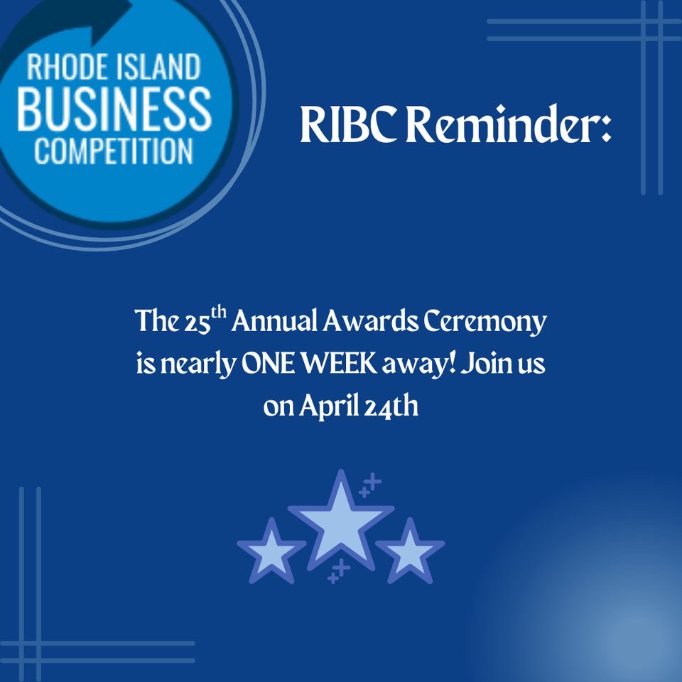 ribusinesscomp's tweet photo. REMINDER 🚨our 25th annual Awards Ceremony is next Thursday, April 24th, at CIC Providence! We hope to see YOU there 🫵 Sign up at the link in bio ⬆️ https://t.co/GAdn7nEpTX