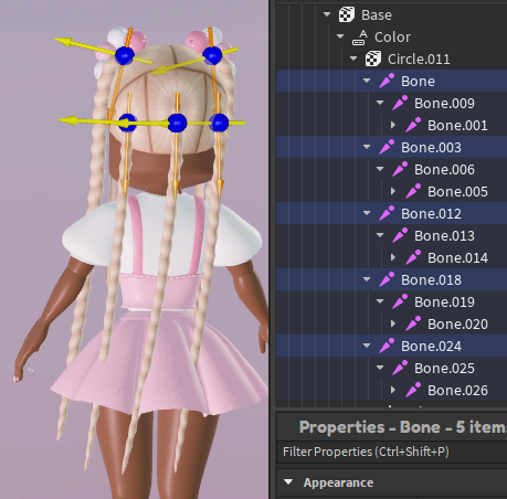 Xane_MMA's tweet image. Like other PJ hair, Amala's hairstyle (Spring Twists) has bones, so all 5 braids can move with #SmartBone physics, keeping them from looking stiff (unlike #RoyaleHigh's hairstyles).

Amala stood still like most quest NPC's, so I definitely didn't notice her flowing braids. 🫤