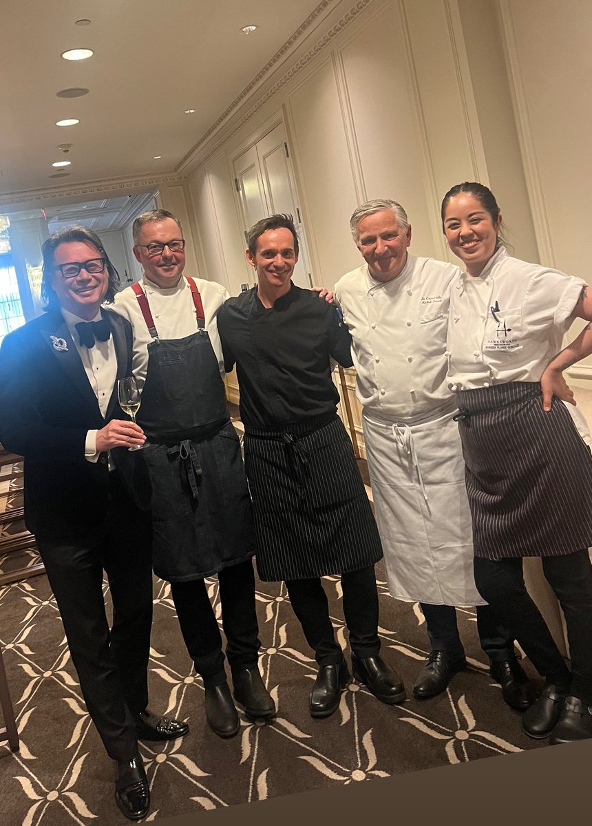Honoured to host sold-out charity dinner @hawksworthrest The Reverence Dinner: A Celebration of Culinary Mentorship featuring @chefhawksworth @micheljacob2024 @thaaschocolates @pastry_chef_marissa in support of @worthassociation #legends #mentorship ❤️