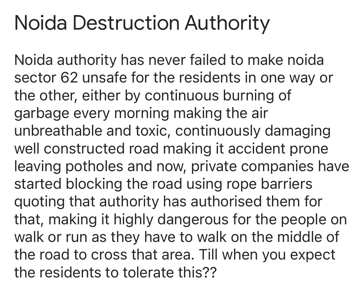 arunverrma's tweet photo. For @noida_authority aka Noida destruction authority, please read this below . Also @UKGInc , make parking first before starting office and blocking road which the residents of noida sec 62 own. 
FYI - @PankajSinghBJP @dr_maheshsharma @news24tvchannel @myogioffice @UPGovt https://t.co/0xtluwTEum