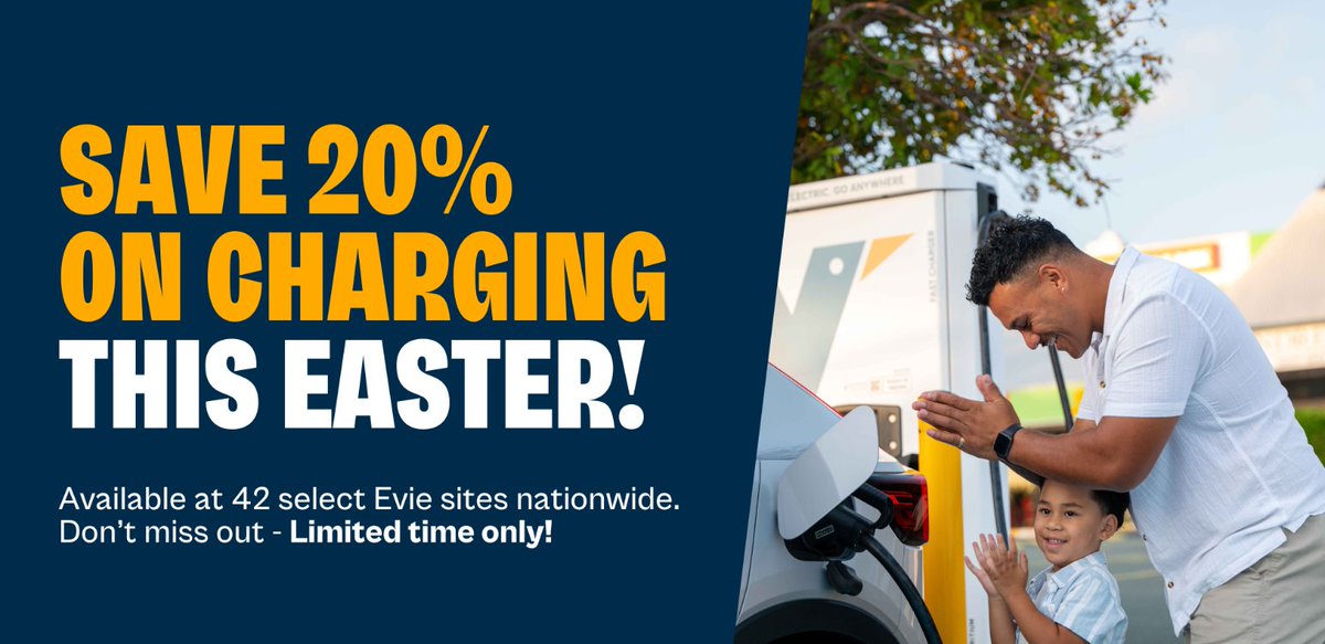 Evie seem to be the most progressive non-tesla player in the EV charger market. First Autocharge functionality now competing on price like petrol stations. evie.com.au/easter-chargin…
<a href="/LudicrousFeed/">Ludicrous Feed</a> <a href="/Rizflip/">Riz</a>