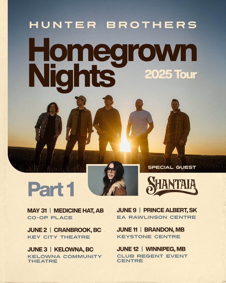 Shantaia (@shantaiamusic) on Twitter photo Tour with <a href="/HunterBros/">Hunter Brothers</a> this spring!!! Are you ready for this?! Get your tickets!!
hunterbrothers.com/tour Tour with <a href="/HunterBros/">Hunter Brothers</a> this spring!!! Are you ready for this?! Get your tickets!!
hunterbrothers.com/tour