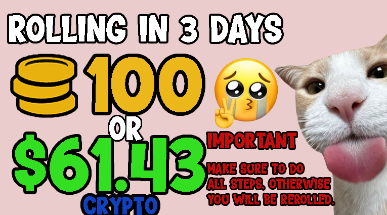 100c CSGOEmpire tip / $61.43 Crypto Giveaway!🎉
1. Follow+Like+Retweet on X✅
2. Subscribe+Like on Youtube✅
3. Follow on Kick✅

*Show proof* of following on YouTube and Kick. Also giveaway in every video on YouTube!❤️
youtu.be/O_PSSYWnhak
kick.com/rigbygambles
Goodluck!🩷