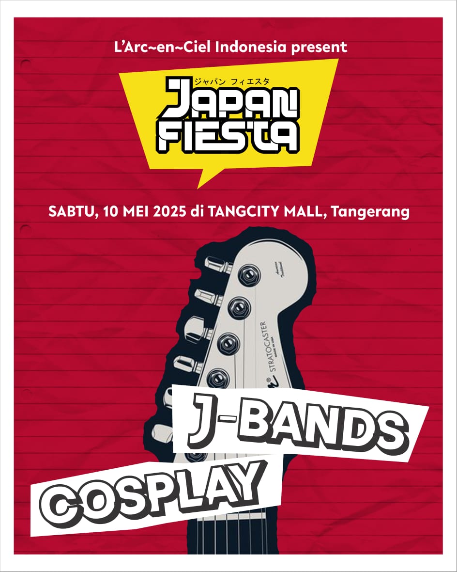 Cielers_ID's tweet image. Saksikan guys. Event tahunan kami bernama Japan Fiesta akan kembali diadakan. 

Kali ini akan digelar pada 10 Mei 2025 di TangCity Mall Tangerang.

Akan ada band-band yang membawakan lagu-lagu L'Ar-en-Ciel yang pastinya keren banget. 

Acara ini gratis..!!