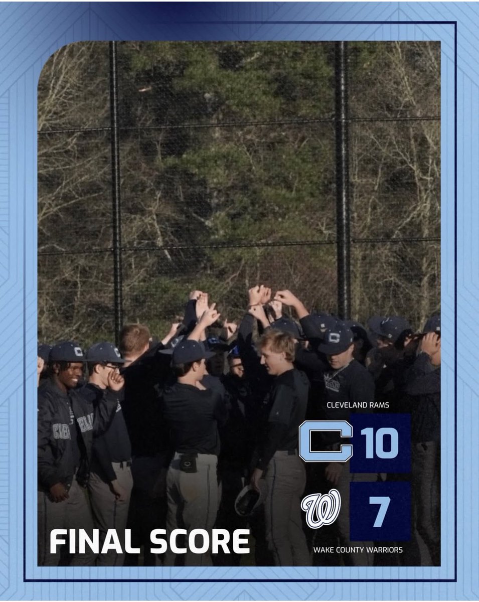 ClevelandRams's tweet photo. Cleveland defeats Wake County Home School 10-7 to win the Johnston County Easter Invitational for the 4th straight year https://t.co/DKzGNmGXOh