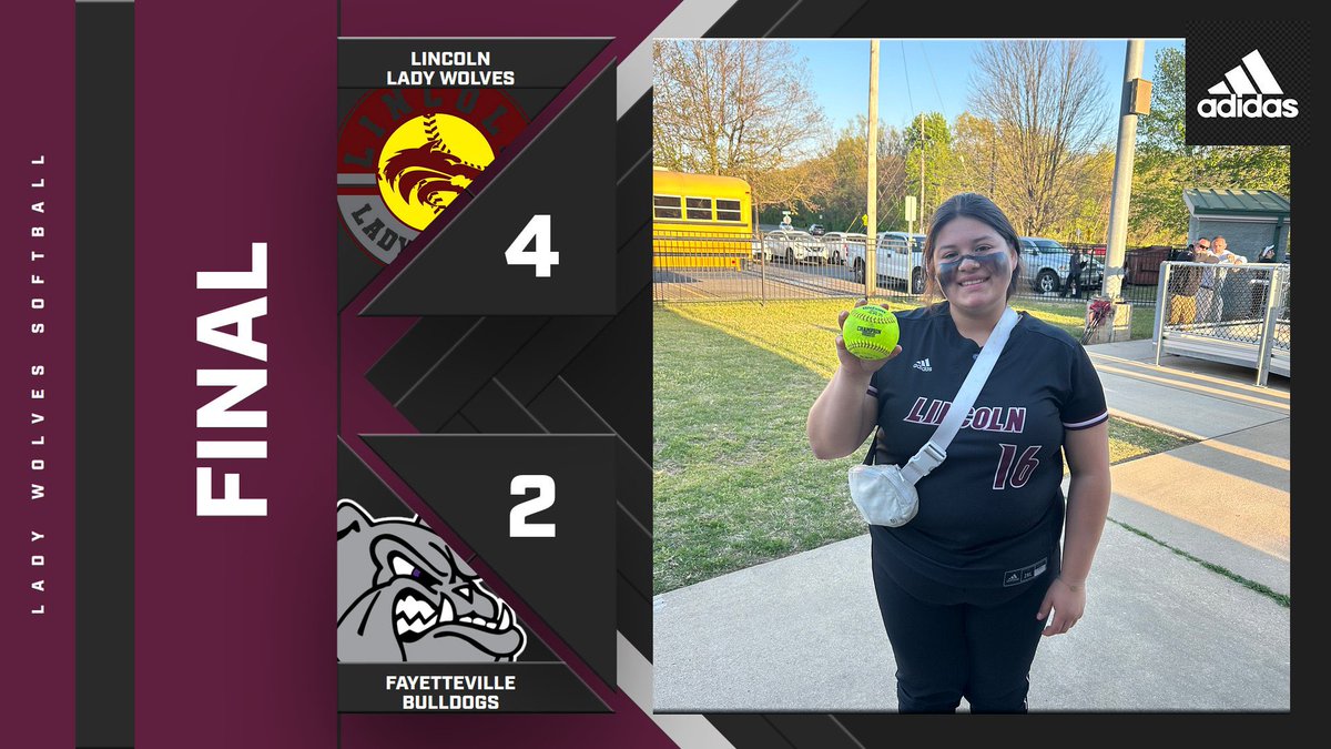 LincolnWolvesSB's tweet photo. Lady Wolves get the big 4-2 win over 6A Fayetteville! Lady Wolves were led by Brinkley Moreton in the circle with 12 strikeouts! Senior Juliet Martinez hit a 2 run home run in the top of the 7th inning to give the Lady Wolves the 4-2 lead over Fayetteville! πΊπ₯ #goladywolves https://t.co/1ePSid3KLq