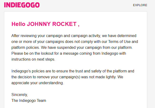 Johnny_Rocket6's tweet photo. THE MANIAK #1 has been banned from indiegogo!
Going to restart the campaign on FundMyComic. https://t.co/1XFOJzC3wP