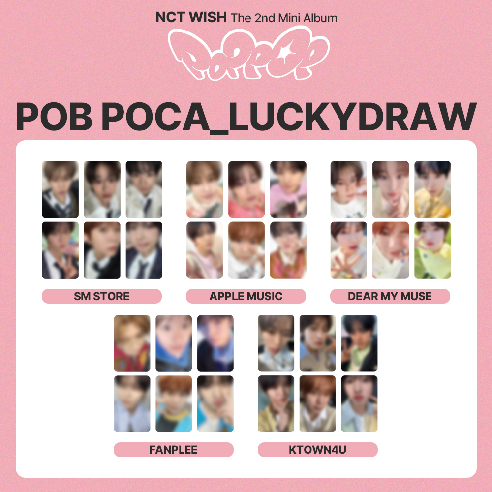 ✨NCT WISH The 2nd Mini Album ' poppop ' ✨ ' LUCKYDRAW Photocard