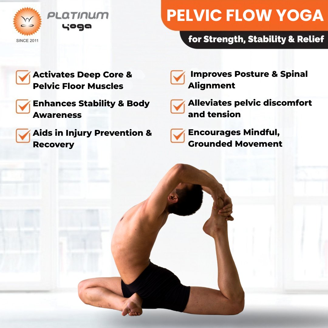 PlatinumYoga's tweet photo. Pelvic Flow Yoga for Strength &amp; Stability 💪✨

Activate your core, ease tension, and reconnect with your body’s natural rhythm. Whether for relief or strength, this mindful practice supports your wellness journey.

Explore 35+ yoga styles at Platinum Yoga.✨📞 #PelvicFlow #SG https://t.co/dX9loPD8LO