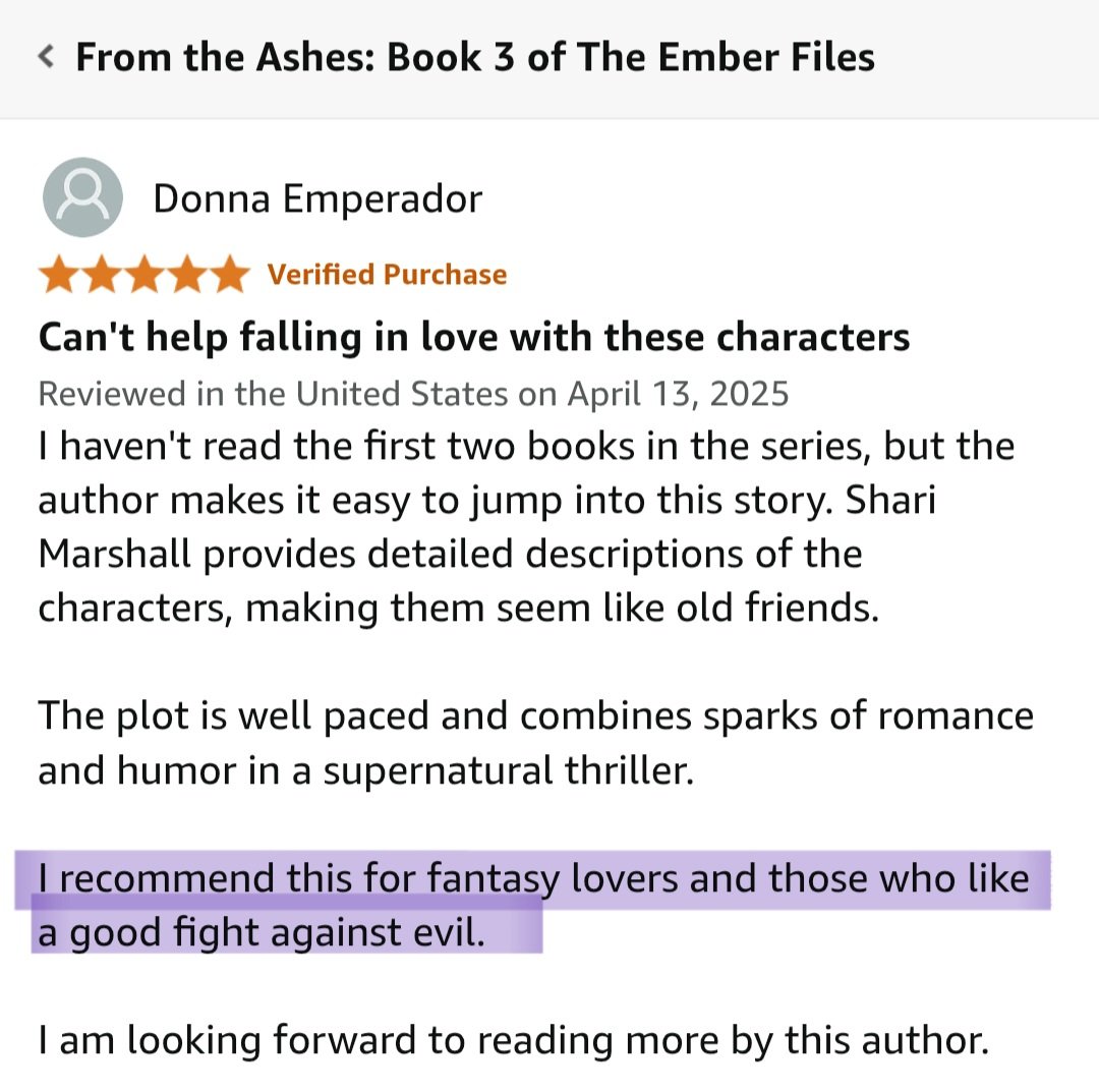 WritingSparkle's tweet image. Reader review says, "recommended read."
#readerreview #recommended #recommendedread #FromtheAshes