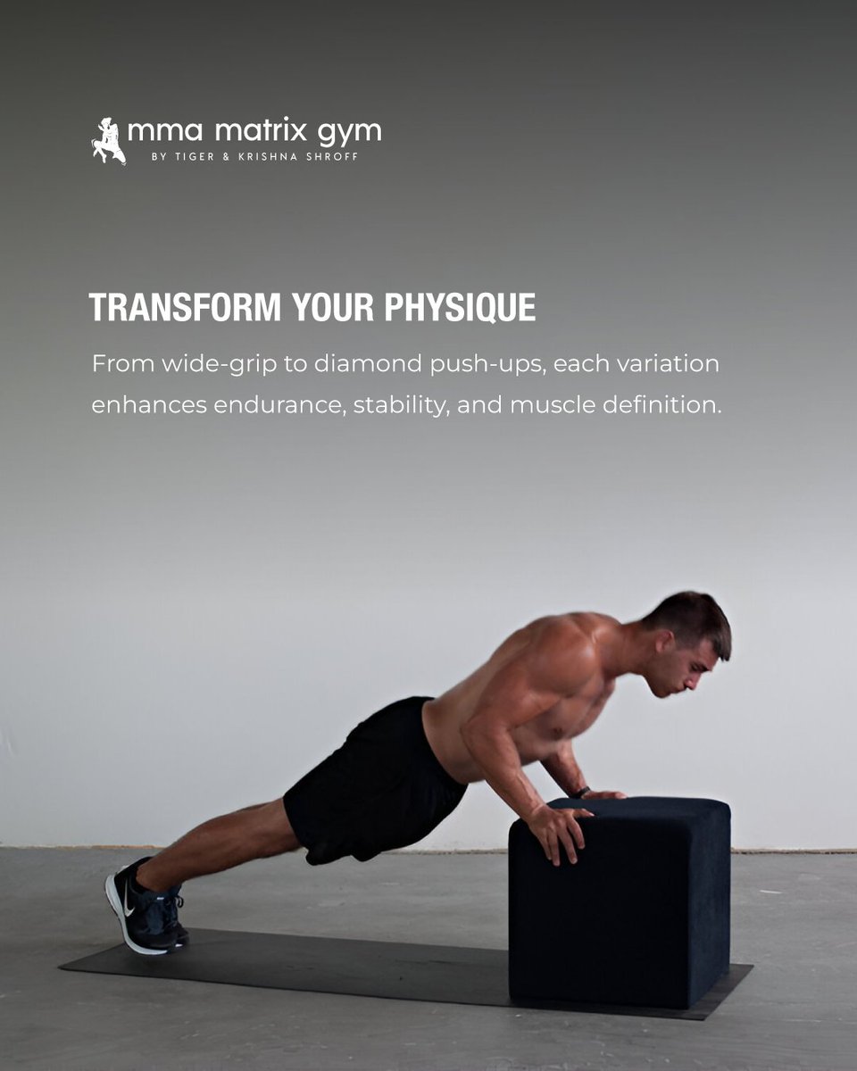 MmaMatrix's tweet photo. Push-up variations aren’t just for show — they’re for growth.
Each type hits different muscles, boosts function &amp; prevents plateaus.

Train where knowledge meets performance — @MmaMatrix 
#PushUpVariations #TrainSmart #FunctionalFitness #MMAMatrixGym https://t.co/1bEQ1hj6X6