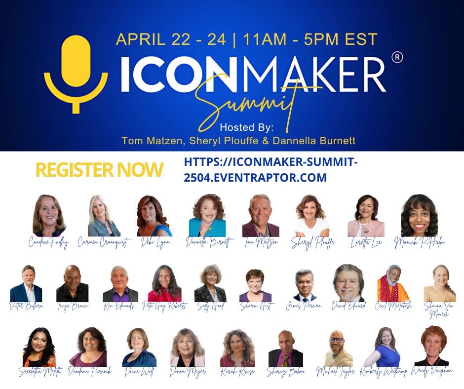 💡 What’s the secret to becoming an ICON in your industry?

I’ll be sharing the answer at The ICONMAKER® SUMMIT 2025 – happening April 22-24, from 11 AM - 5 PM EST (LIVE &amp; Virtual)!

🔥 Don’t miss out—register now for free! go.eventraptor.com/summit/iconmak…

#ICONMAKERSummit #Marketing