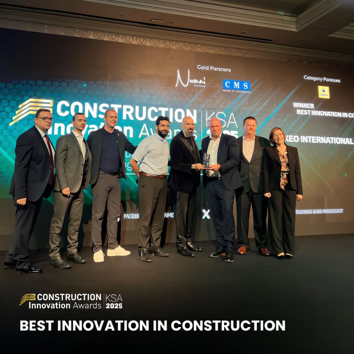 KEO wins two awards at the Construction Innovation Awards KSA!

Our Digital Advisory Services (DAS) Team won 𝗖𝗼𝗻𝘀𝘁𝗿𝘂𝗰𝘁𝗶𝗼𝗻 𝗧𝗲𝗰𝗵𝗻𝗼𝗹𝗼𝗴𝘆 𝗣𝗿𝗼𝘃𝗶𝗱𝗲𝗿 𝗼𝗳 𝘁𝗵𝗲 𝗬𝗲𝗮𝗿 for their work transforming digital delivery in the region, while GreenPort™ was