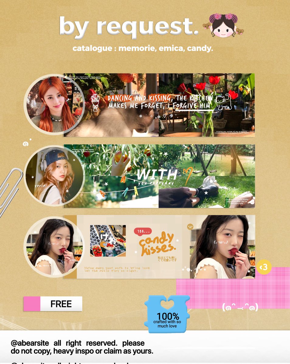 help rt? makasih. 🧸🎀

halo, dalam rangka wisuda cayaangku yeye <a href="/mayioye/">yeye</a>, mau berbagi 6 slot layout by request edisi "MEMORIE, EMICA, CANDY"! 🥳🍬🪼💭🎐

💭 Kamis, 16 April
⏰ 19.35 wib
📝 by dm

wajib baca tnc dibawah ya! 🧸

#zonauang #zonaba