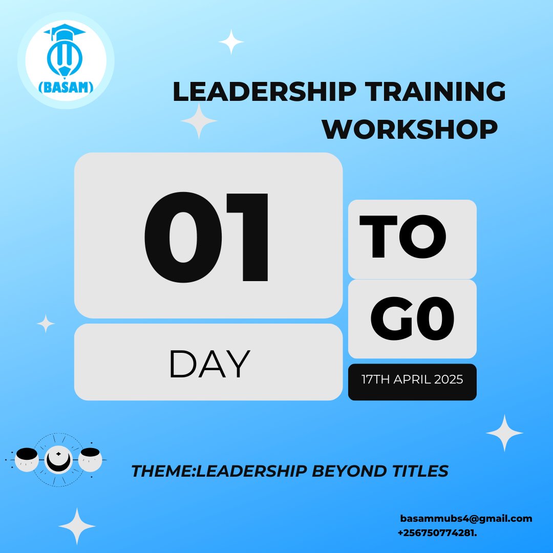 One Day To Go 
BASAM's Leadership Training Workshop is happening tomorrow, April 17, 2025.Don't miss out on this insightful session themed "Leadership Beyond Titles."🚀 Elevate your leadership skills and shape tomorrow with us.