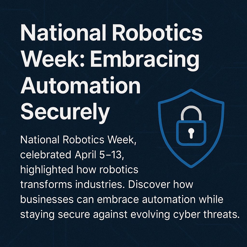 TCCJvl's tweet image. National Robotics Week (April 5–13) celebrated automation 🚀 — but are your systems secure?

Explore the top cyber threats to robotics + how to protect your business.

🔐 Read now: computer-center.com/national-robot…
#NationalRoboticsWeek #Cybersecurity #Automation #ZeroTrust