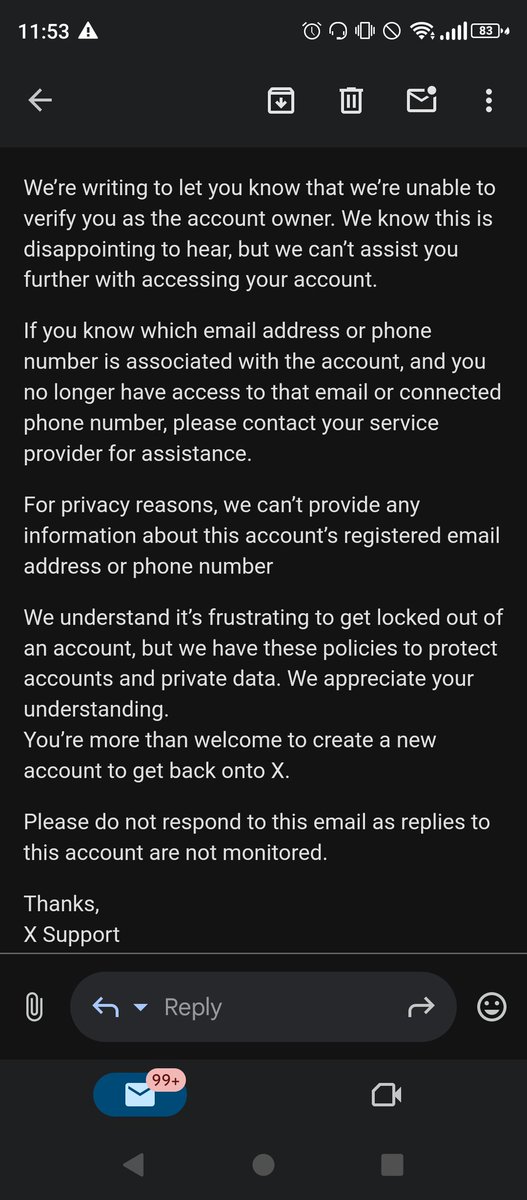 Update: Their response...
