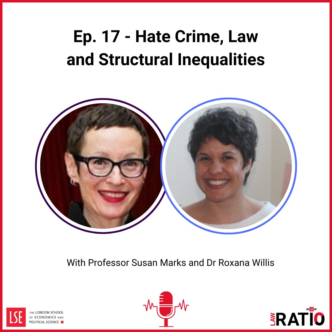 Ratio Law Podcast (@lseratio) on Twitter photo 🚨 New Ratio is out! Use the links and listen to an engaging conversation between Professor Susan Marks and Dr Roxana Willis on the relationship between hate crime laws and structural inequalities. <a href="/LSELaw/">LSE Law School</a>
Spotify: open.spotify.com/episode/1Cp4tf…
Apple Podcasts: podcasts.apple.com/gb/podcast/rat… 🚨 New Ratio is out! Use the links and listen to an engaging conversation between Professor Susan Marks and Dr Roxana Willis on the relationship between hate crime laws and structural inequalities. <a href="/LSELaw/">LSE Law School</a>
Spotify: open.spotify.com/episode/1Cp4tf…
Apple Podcasts: podcasts.apple.com/gb/podcast/rat…
