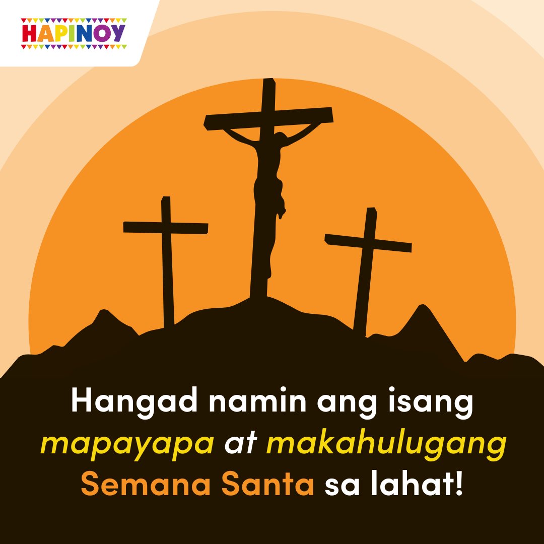 hapinoy's tweet photo. Ngayong Semana Santa, alalahanin at patuloy nating gawing inspirasyon ang sakripisyo at pagmamahal na ating natatanggap. 🌿

Isang mapagpalang Semana Santa sa lahat!
#SemanaSanta #MahalNaAraw https://t.co/VcZprrF2X1