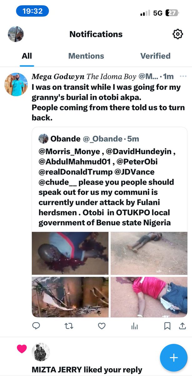 kingdav9ja's tweet photo. My  people has been killed yesterday by Fulani herdsman in otobi-Akpa oturkpo local government of benue state.
Please we need your help 🙏
@officialABAT @PeterObi @drpaulenenche @NGRSenate @davido @PoliceNG @HQNigerianArmy @POTUS45 @Mazitundeeednut https://t.co/axfYEOv94i