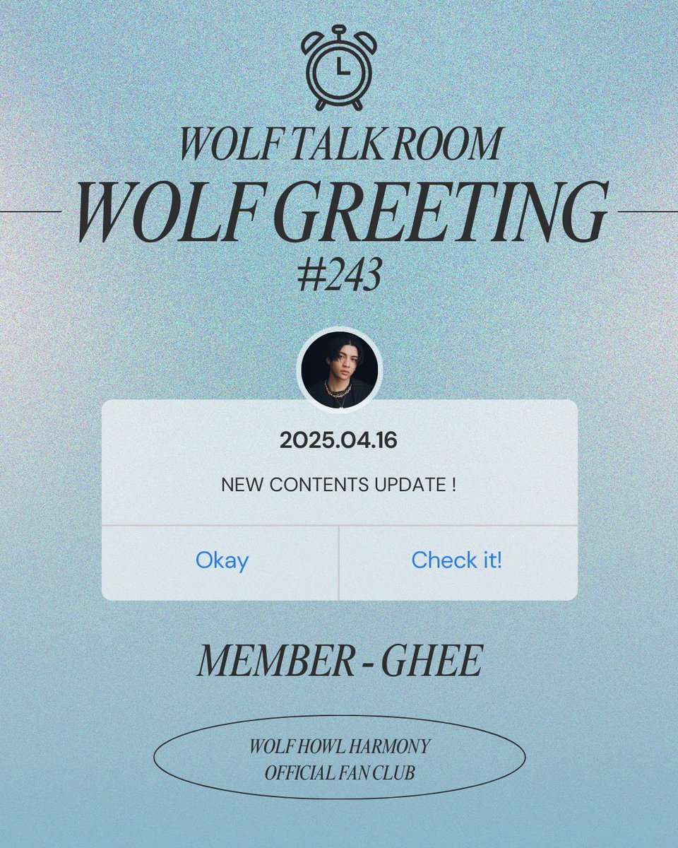 WOLFHOWLHARMONY's tweet photo. 〈𝑶𝑭𝑭𝑰𝑪𝑰𝑨𝑳 𝑭𝑨𝑵 𝑪𝑳𝑼𝑩 𝑼𝑷𝑫𝑨𝑻𝑬‼︎〉

           🗣️WOLF TALK ROOM🗣️
               「WOLF GREETING」

本日はタイから #SUZUKI と #GHEE の
ご挨拶をお届け🐺🇹🇭 

◇ファンクラブはこちら
https://t.co/5asBnhDWJ0

#WOLFHOWLHARMONY #WHH https://t.co/cXZsB0nher