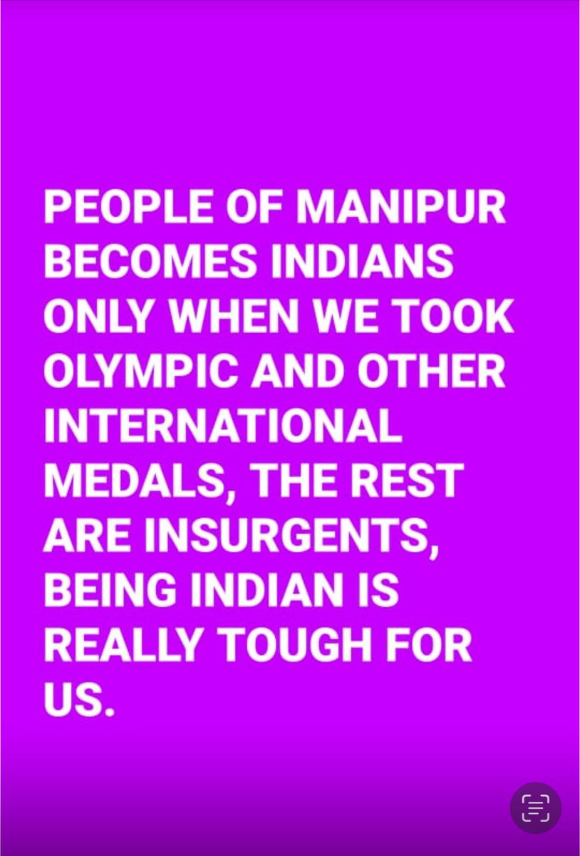 Got this from a Meitei academician! 

Such is the mood of all Meiteis today. 

#BeingIndian is as tough as it can get! Yes, really!!