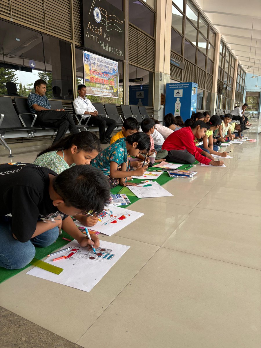 aailbrairport's tweet photo. Young artists on fire safety! During Fire Service Week 2025, Lilabari Airport hosted an art competition for kids to learn about fire safety in a fun way! 🔥🎨 #FSW2025 #FireSafety #KidsForSafety https://t.co/dIxAp5KBtc