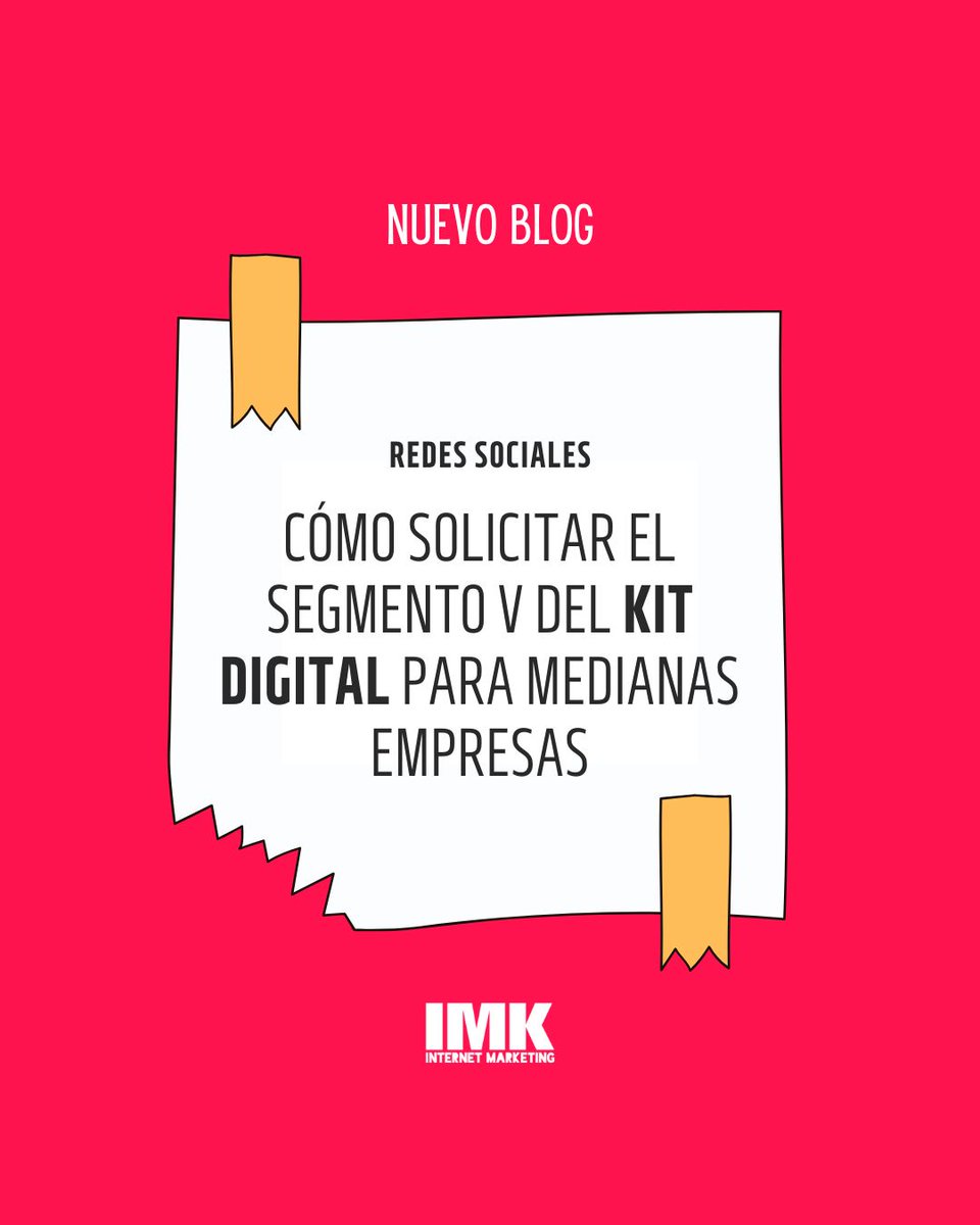 IMK_Digital's tweet photo. ¿Mediana empresa con entre 100 y 250 empleados? 🎯 Puedes solicitar el Segmento V del Kit Digital para digitalizar tu negocio. https://t.co/u2nM5xGTKm
📧 imk@imk.es
#Imk #AgenciaDigital #Castellón #SEO #Web #PáginaWeb #RedesSociales #KitDigital #Ayuda #Bono #Gobierno https://t.co/Vcq5Oh7SrT