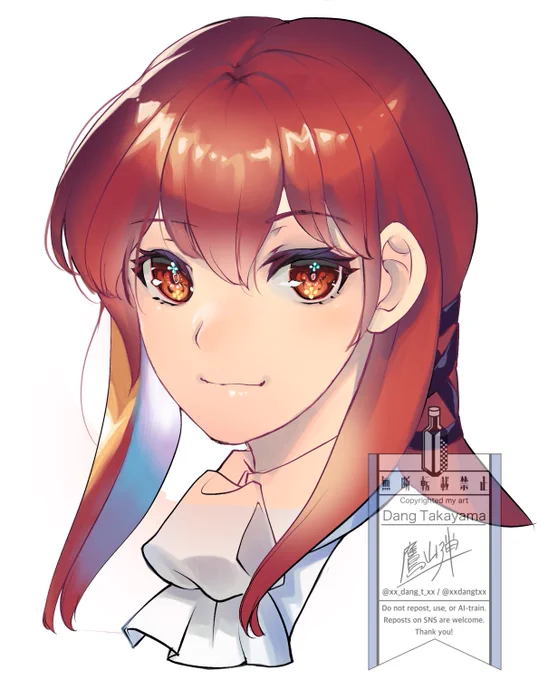 落書きで塗り試行錯誤。仕事とかで厚ぼったい塗りにすることが多いんだけど、キャラ絵とかではこれくらいシンプルで薄口にした方がいいのかなー 