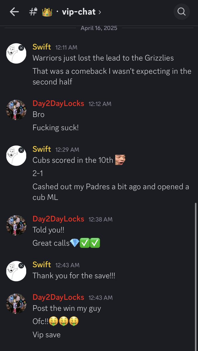 TjaysPicks's tweet photo. Saved VIP Member From a L💎💎🤑🤑🤑 “Cubs ML�� https://t.co/hnT7xwQwRB