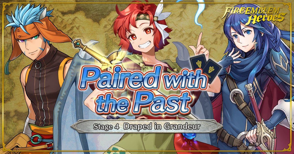 FE_Heroes_EN's tweet photo. #PairedWithThePast is live!
Stage 4: Draped in Grandeur, featuring Xane, is out now! He appears very spirited in Askr!
Xane is a young Divine Dragon full of mysteries. Match the illustrations and check out Heroes taking great interest in his unique skill!
▼ Paired With The Past
https://t.co/6nxsF6Z5A8