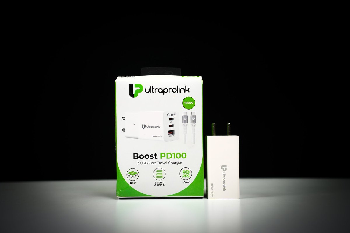 TechFactsRafee's tweet photo. Slim, light weight & Ultra Portable 👌🔥
This is #UltraProLink Boost PD 100W GaN Travel Charger,
Max Power Output: 100W (PD-PPS)
You can charge your laptop,Phone & TWS at a time.
1.5m nylon braided cable included.
Price: ₹4199
Single solution 👌👌
https://t.co/U8Q3jzCpqq
#ad https://t.co/uI5GVUA46D