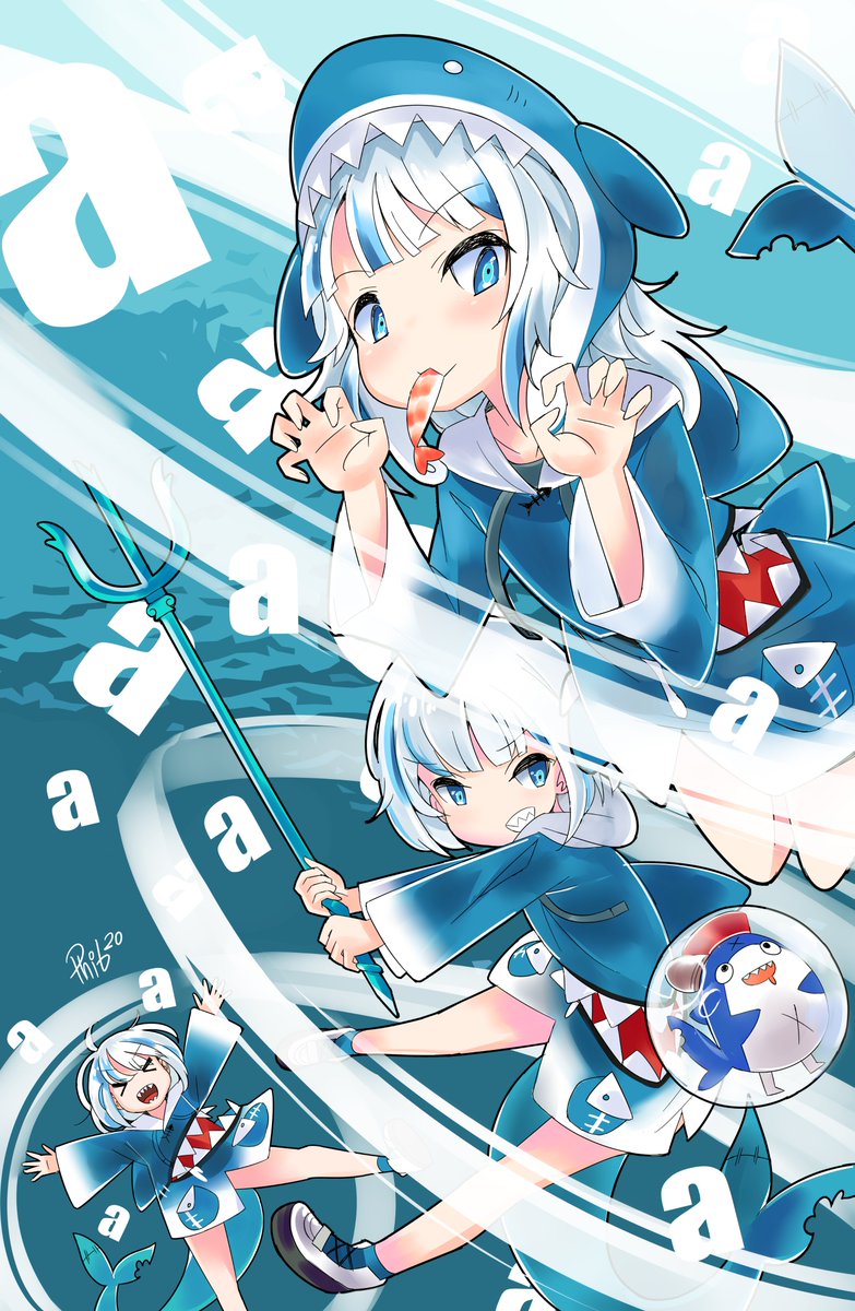 がうるぐら 「Gooba was my intro into Vtubers and Holo」|Phib @ Megacon AP27のイラスト