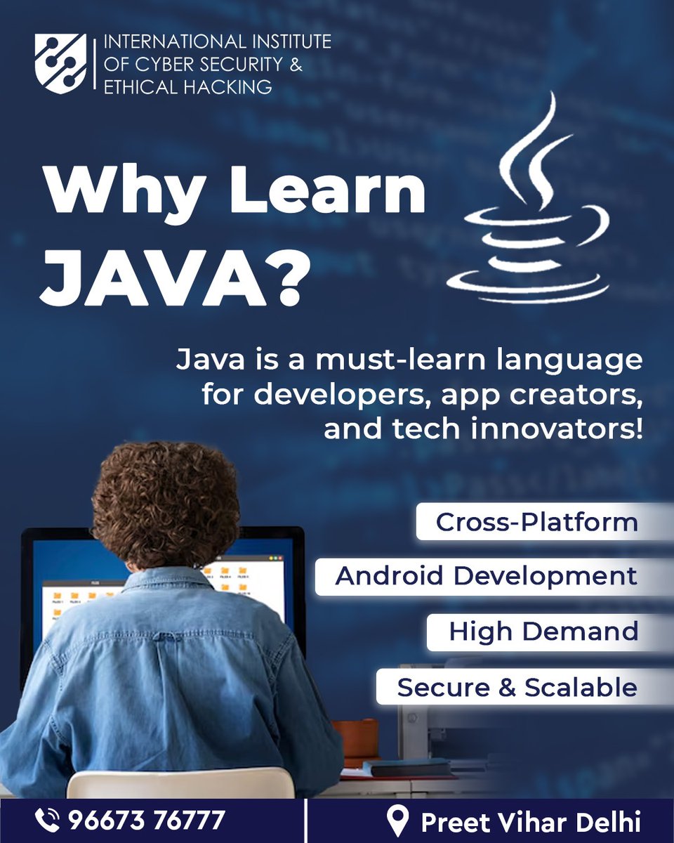 iicseh_india's tweet photo. Want to learn coding? Start with Java — it’s powerful, in-demand, and perfect for everything from Android apps to enterprise systems!

📞 Call us: +91-9667376777
🌐 Visit: https://t.co/n5phqWRVdx

#IICSEH  #LearnJava #JavaProgramming #CodeWithJava #TechSkills https://t.co/ufKHAysaYc