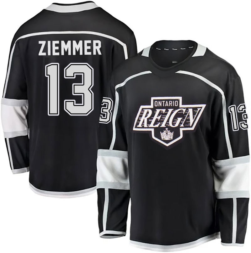 mayorNHL's tweet photo. Kings prospect Koehn Ziemmer has practiced with the Reign this week wearing his traditional No. 13.

We'll see if he gets in tomorrow night for Ontario or has to wait until the weekend. https://t.co/tkyvWcTSd4