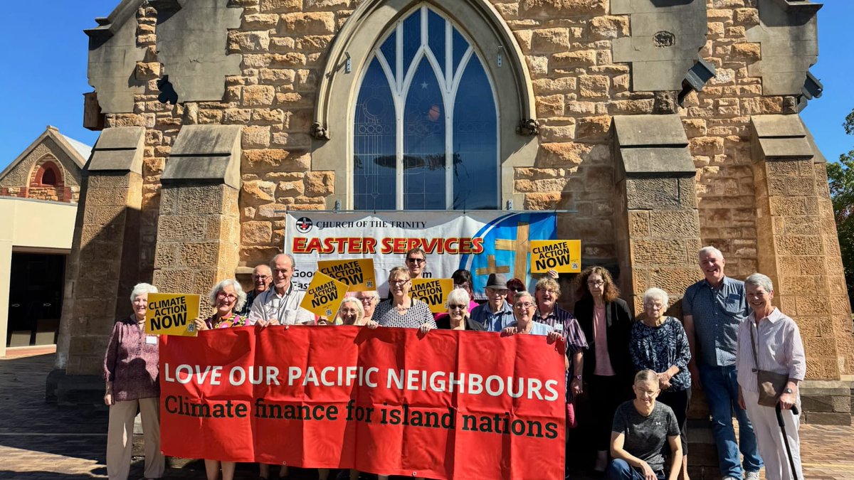 Australian Religious Response to Climate Change (@arrcc1) on Twitter photo So good to see this banner up outside the Church of the Trinity in Clarence Park in Adelaide in the electorate of #Boothby. Hope both  Louise Miller-Frost MP and <a href="/NicolleFlint/">Nicolle Flint</a> see this and all the other banners up outside places of worship locally.
#Auspol2025 
#ClimateAction So good to see this banner up outside the Church of the Trinity in Clarence Park in Adelaide in the electorate of #Boothby. Hope both  Louise Miller-Frost MP and <a href="/NicolleFlint/">Nicolle Flint</a> see this and all the other banners up outside places of worship locally.
#Auspol2025 
#ClimateAction