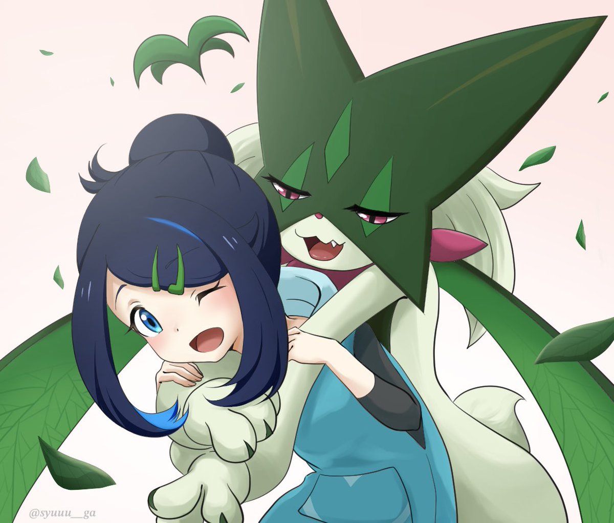 syuuu__ga's tweet image. リコ×マスカーニャ

#ポケモンイラスト